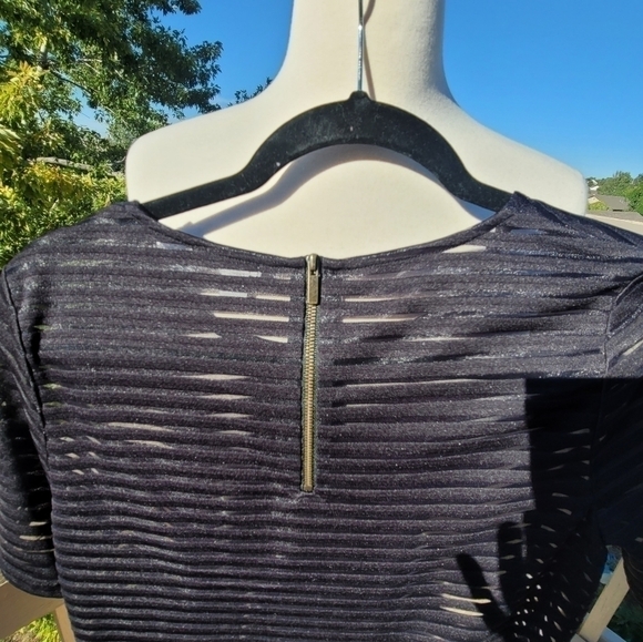 HALOGEN SHEER STRIPED SHIRT, SZ SMALL - Picture 6 of 9